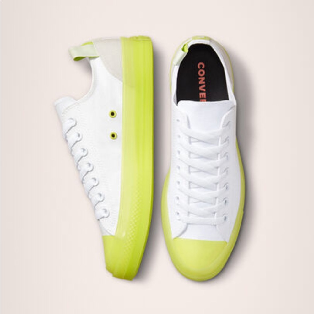 Converse lime green soles, worn once